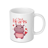 I Steal Hearts Hippo Design Coffee Mug product